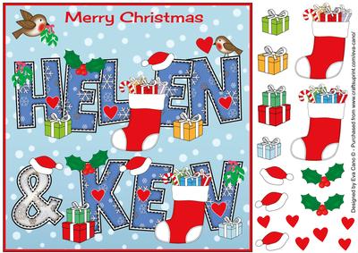 8x8 Christmas Names Helen & Kev