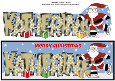 Skating Santa Katherine Large Dl