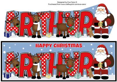 Santa and His Reindeers Arthur Large Dl