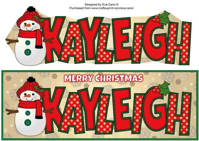 Cute Snowman Kayleigh Large Dl