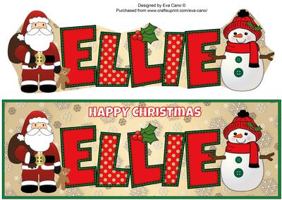 Santa & Snowman Ellie Large Dl