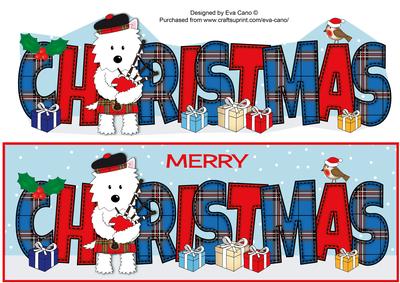 Bagpiper White Jazz the Dog Christmas Large Dl 2