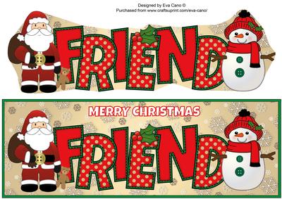 Santa & Snowman Friend Large Dl