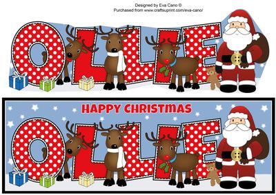 Santa and His Reindeers Ollie Large Dl