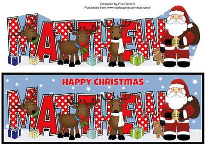 Santa and His Reindeers Matthew Large Dl