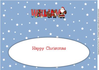 Santa and His Reindeers William Large Dl Insert