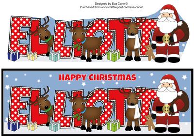 Santa and His Reindeers Elliott Large Dl