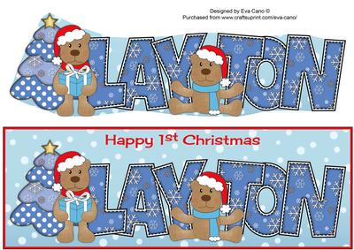 First Christmas Teddies Layton Large Dl