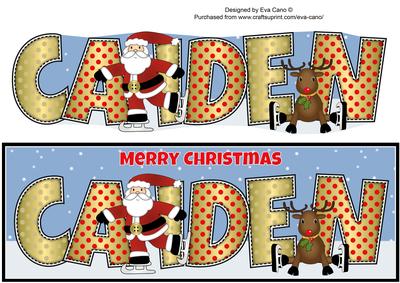 Santa & Rudolf Caiden Large Dl