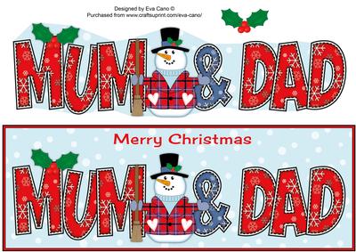 Snowman Mum & Dad Large Dl