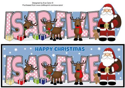 Santa and His Reindeers Isabelle Large Dl