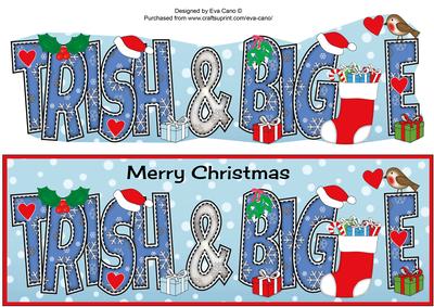 Christmas Names Trish & Big E Large Dl