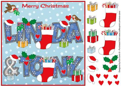 8x8 Christmas Names Linda & Tony