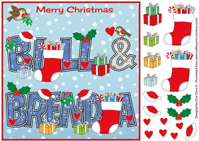 8x8 Christmas Names Bill & Brenda