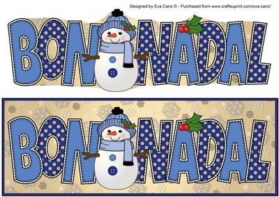 Cute Snowman Bon Nadal Large Dl