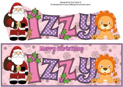 Santa & Cute Lion Izzy Large Dl