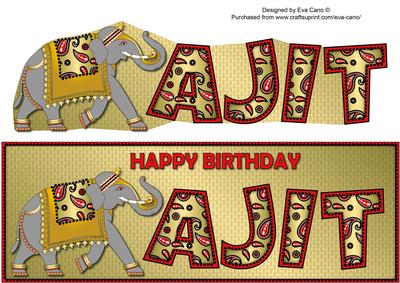 Grey Indian Elephant Ajit Large Dl