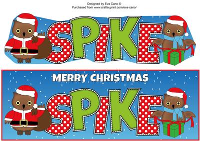 Christmas Owls Spike Large Dl