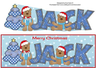 Christmas Teddies Jack Large Dl