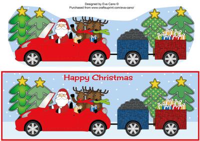 Santa's Car & Trailers Large Dl