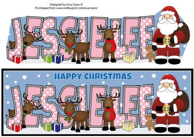 Santa and His Reindeers Jessielee Large Dl
