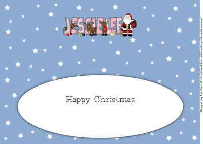 Santa and His Reindeers Jessielee Large Dl Insert