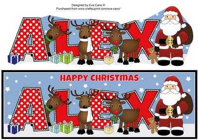 Santa and His Reindeers Alex Large Dl