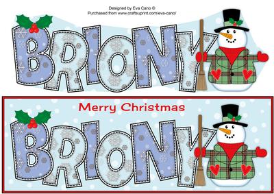 Snowman Briony Large Dl