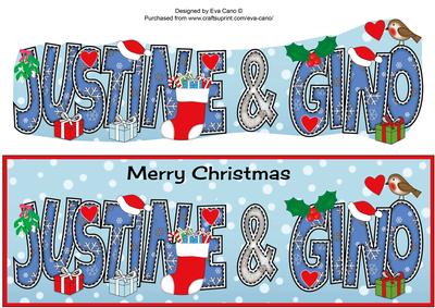 Christmas Names Justine & Gino Large Dl