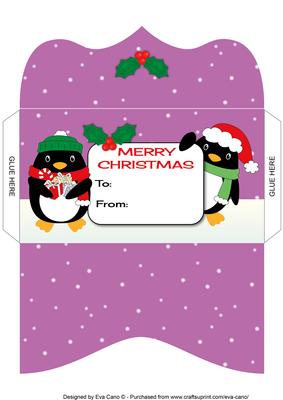 Christmas Penguins Money Wallet 4
