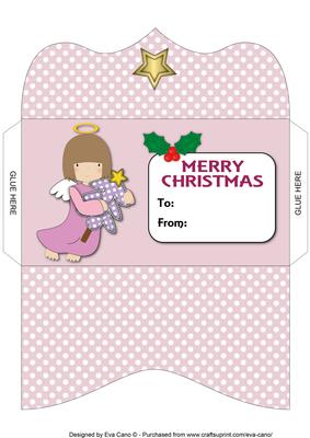 Christmas Angel with Tree Money Wallet