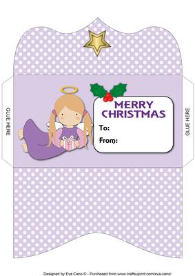 Christmas Angel with Present Money Wallet