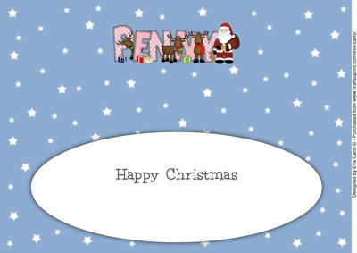 Santa and His Reindeers Penny Large Dl Insert