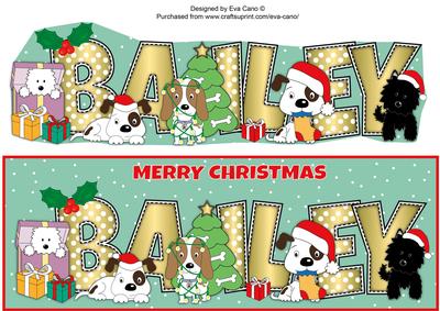 Christmas Dogs Bailey Large Dl
