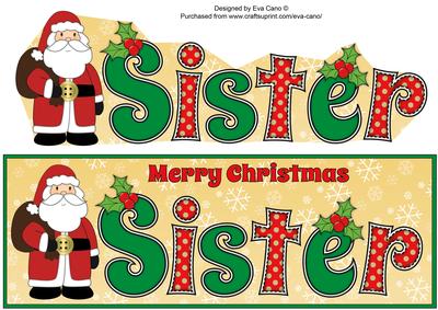 Santa in Coat Sister Large Dl