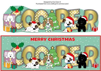 Christmas Dogs Cooper Large Dl