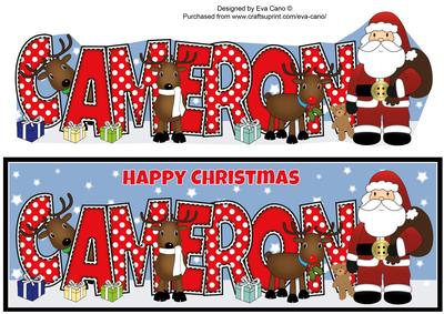 Santa and His Reindeers Cameron Large Dl