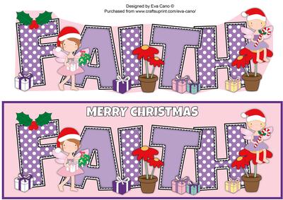 Christmas Fairies Faith Large Dl