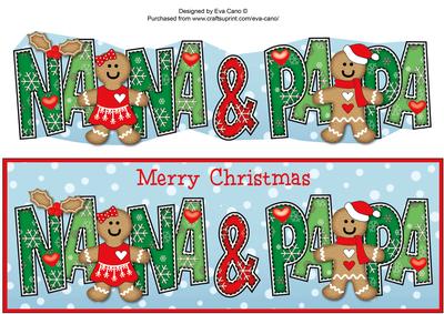 Gingerbread Couple Nana & Papa Large Dl