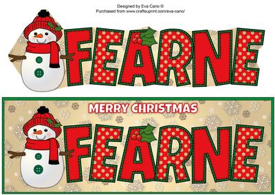 Cute Snowman Fearne Large Dl