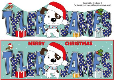 Christmas Patch the Dog Tyler James Large Dl