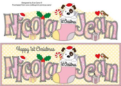 Patch 1st Xmas Nicola Jean Large Dl