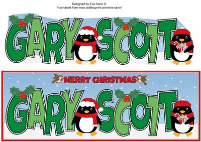 Christmas Penguins Gary Scott Large Dl