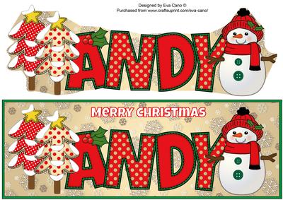Cute Snowman Andy Large Dl