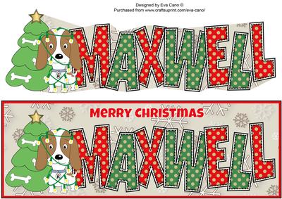 Kosmo the Dog Christmas Maxwell Large Dl
