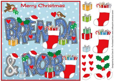 8x8 Christmas Names Brenda & Rob