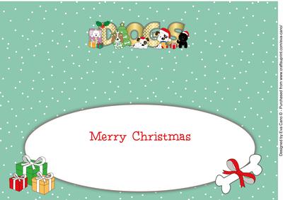 Merry Christmas to the Dogs Large Dl Insert