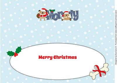 Christmas Henry the Dog Monty Large Dl Insert