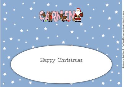 Santa and His Reindeers Carmen Large Dl Insert
