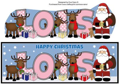Santa and His Reindeers Lois Large Dl